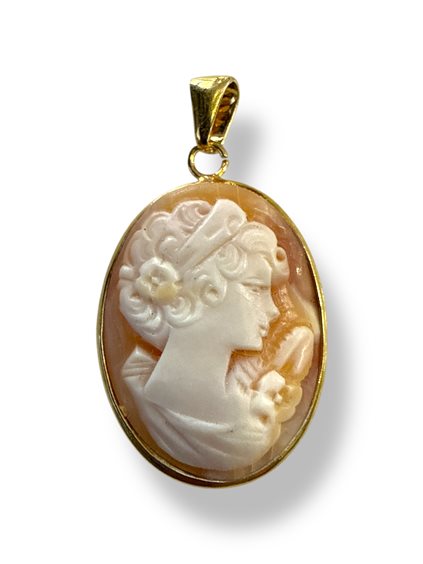 Pendant Mandile 1922 Woman Cammei  in Silver Conchiglia 2MCICM77 - 2MCICM77